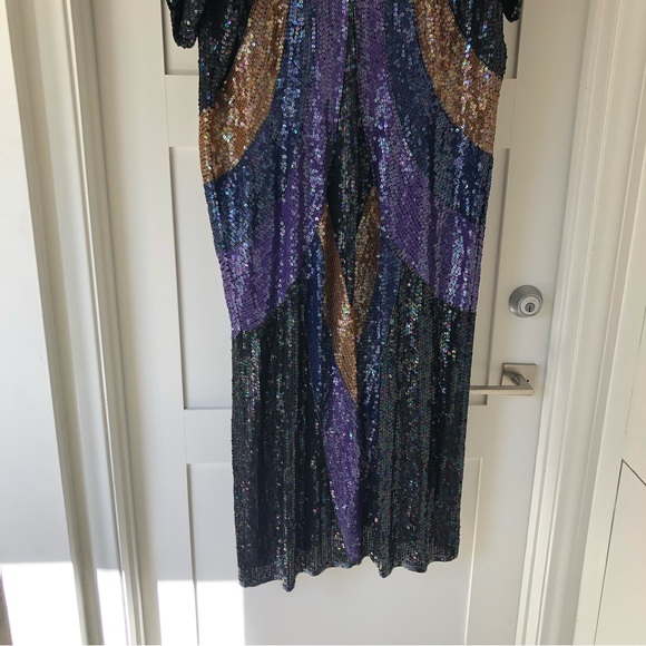 Vintage Sequin Maxi Dress - Picture 3 of 9